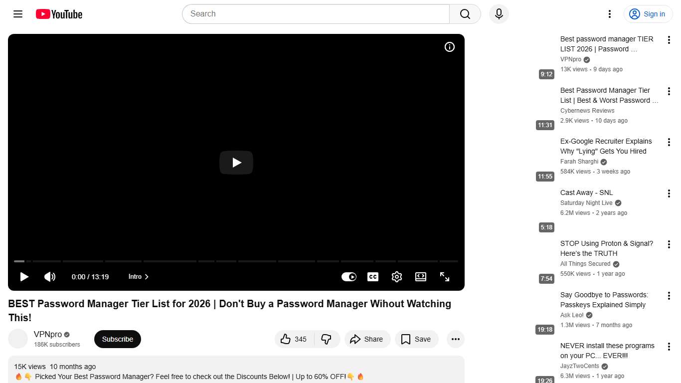BEST Password Manager Tier List for 2026 Don't Buy a Password Manager Wihout Watching This! - YouTube